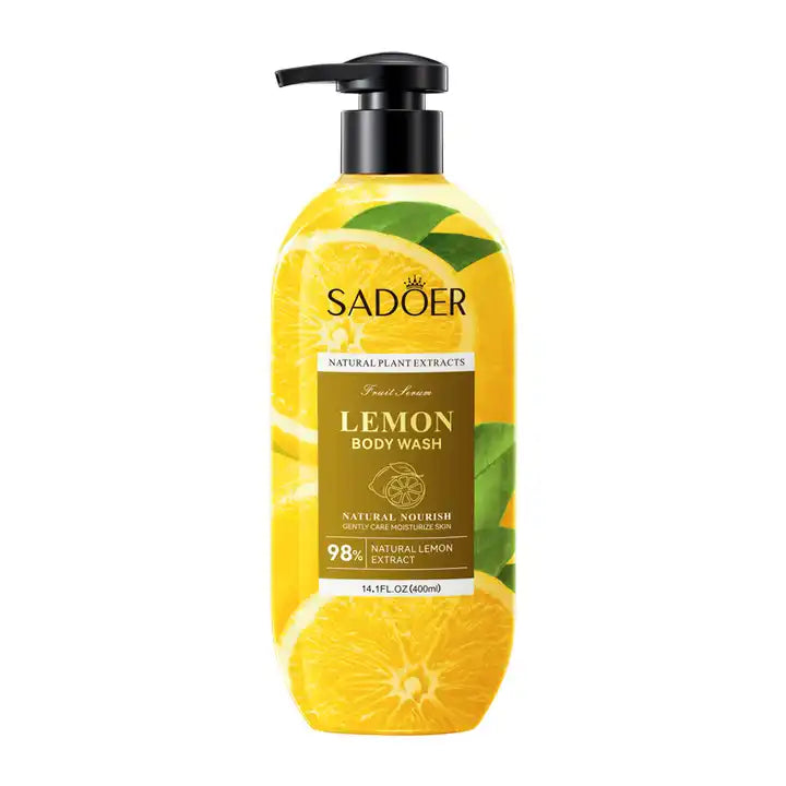 SADOER Lemon Body Wash Whitening Deep Cleansing Shower Gel