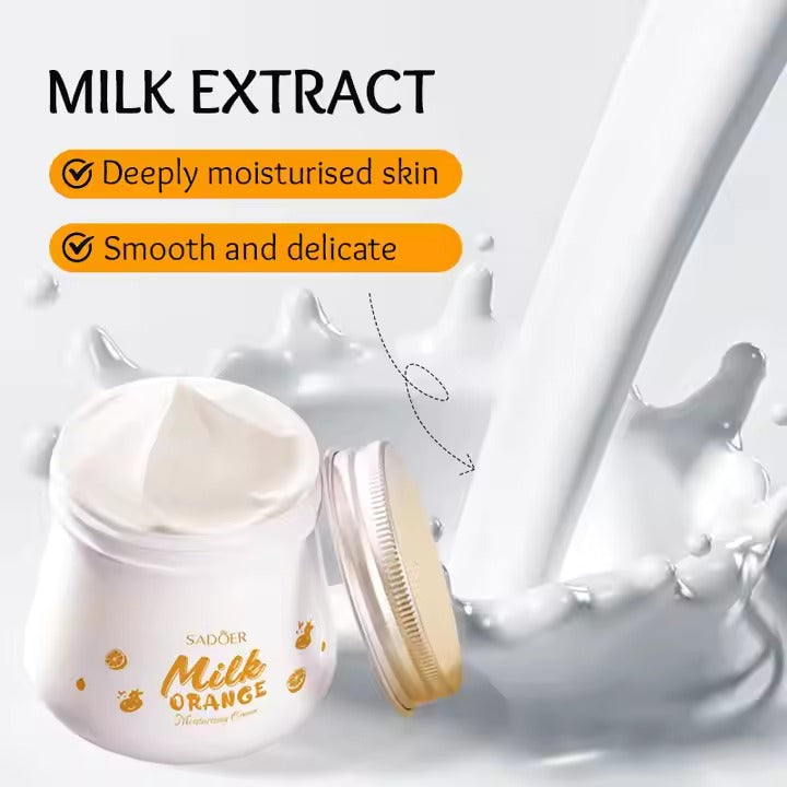 SADOER Milk Orange Natural Organic Vitamin C Facial Cream Whitening Brightening Orange Milk Face Cream