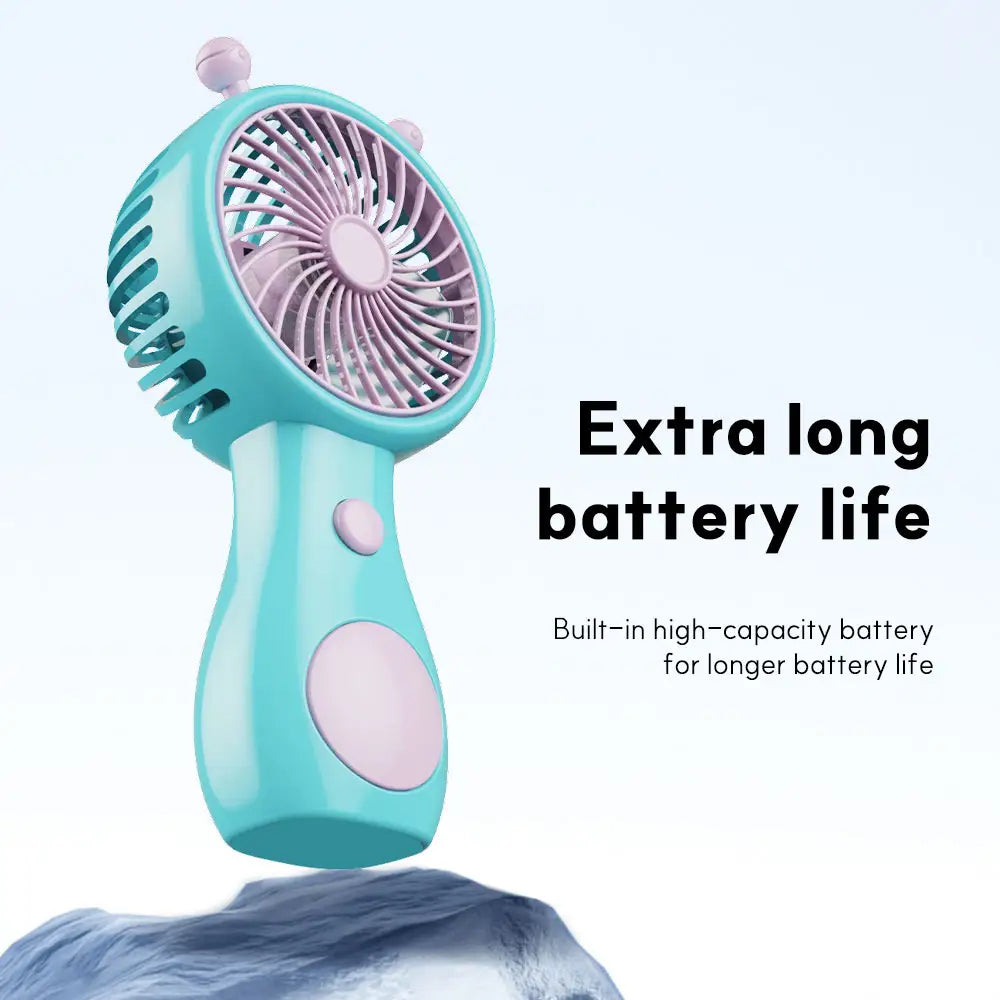 Portable Handheld Cute Mini Snail Rechargeable Fan