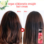 MOKERU Straight Hair Argon Oil And Keratin Cream Comb