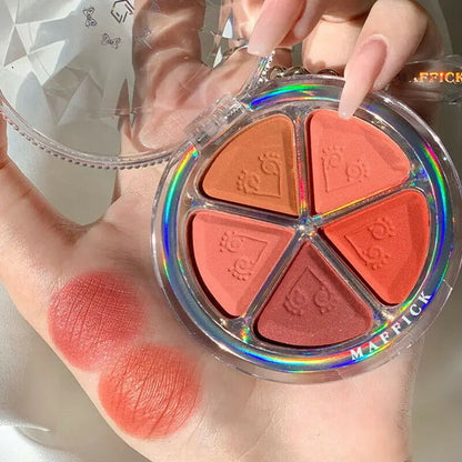 5 Colors Matte Blush Petal Eyeshadow Palette Pack of 2