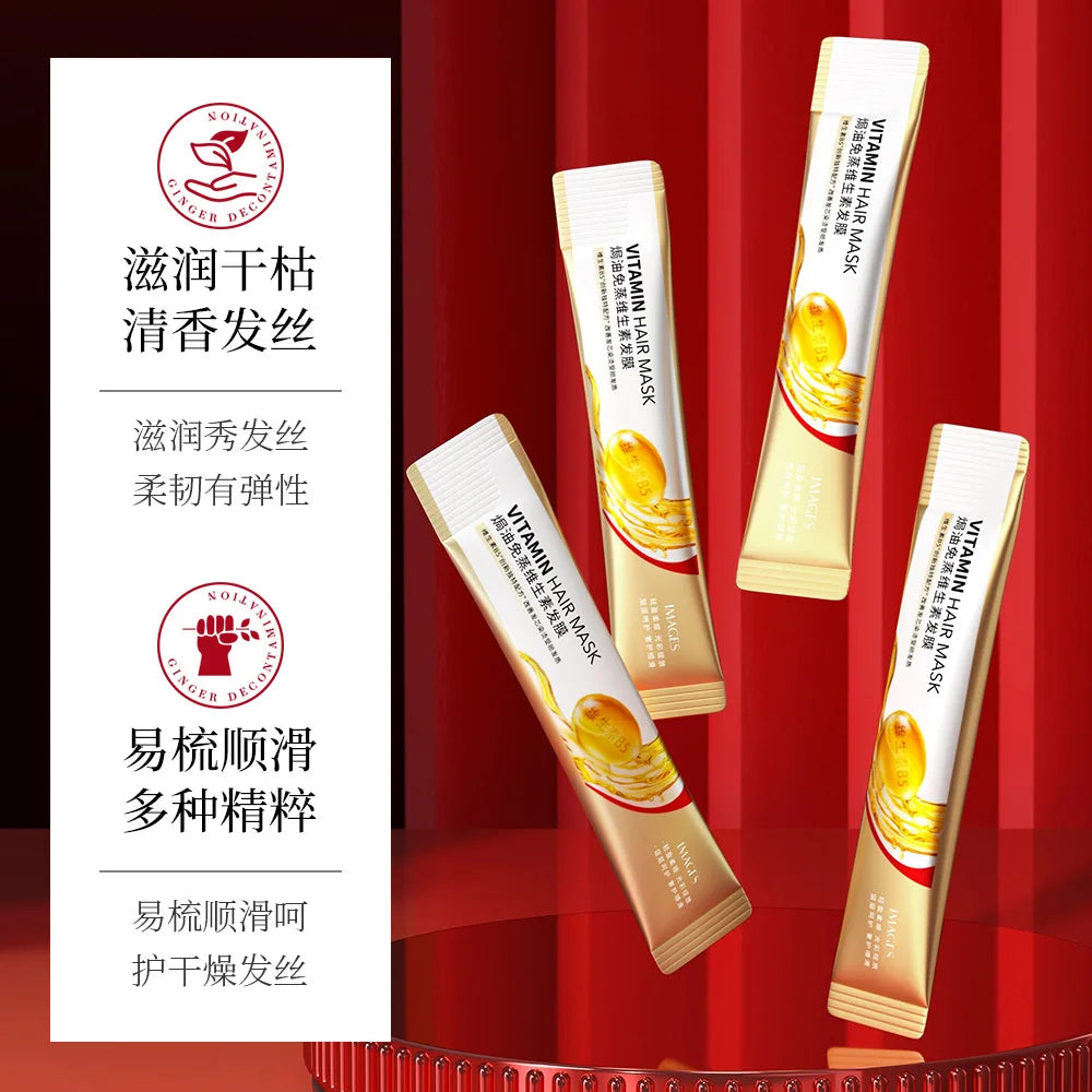 Images Hair Mask Repairs Damage Restore Soft Hair Care Keratin Repair Dry Frizz Vitamin No Evaporation Hair Mask 20pcs Box