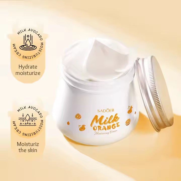 SADOER Milk Orange Natural Organic Vitamin C Facial Cream Whitening Brightening Orange Milk Face Cream