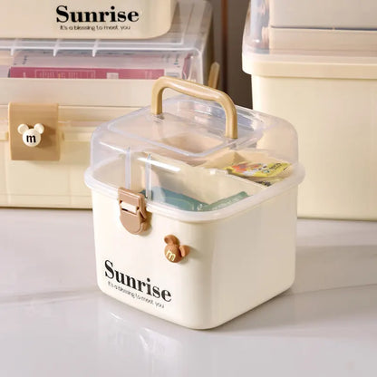 Multipurpose Portable Sundries Storage Box Organizer First Aid Box Home Medicine Box