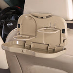 Car Food Tray With Bottle Cup Holder Travel Dining Foldable Tray