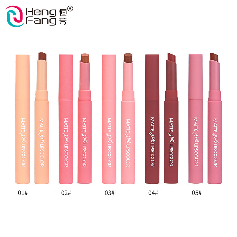 HengFang Matte Lips Color Lipsticks Set of 5