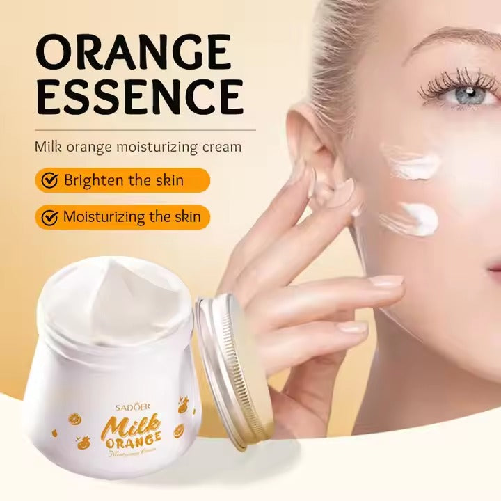 SADOER Milk Orange Natural Organic Vitamin C Facial Cream Whitening Brightening Orange Milk Face Cream