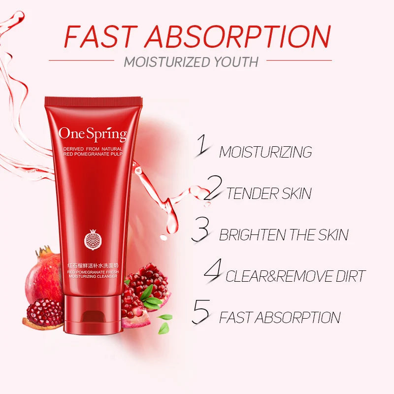 ONE SPRING Red Pomegranate Fresh Moisturizing Cleanser 100g