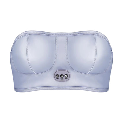 Rechargeable Electric Breast Massager Wearable Bra Chest Massager Vibration Soft Cotton Heating