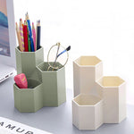 Multipurpose Hexagon Shape Brushes Pencil Pot Holder Organizer