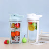 Transparent Glossy Plastic Water Bottle Protein Shaker Bottle Random Color