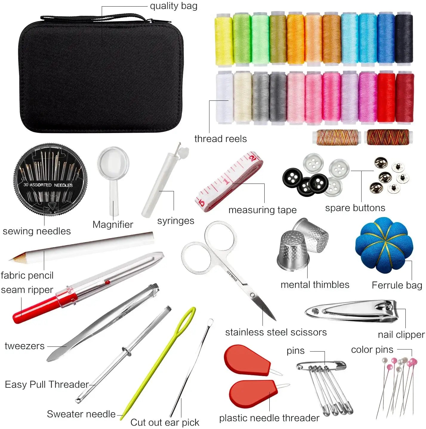 98Pcs Sewing Tool Kit With Premium Quality Bag