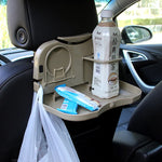 Car Food Tray With Bottle Cup Holder Travel Dining Foldable Tray