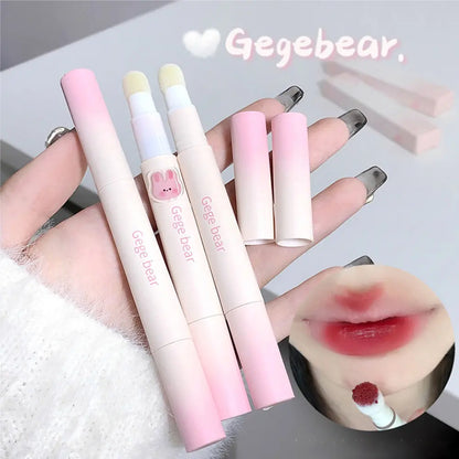 Gege Bear Cushion Gloss Lip Powder Cream Matte Lip Gloss 4Pcs Set