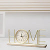 Home Clock Modern Metal Home Clock With Wooden Base Desktop Clock