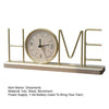 Home Clock Modern Metal Home Clock With Wooden Base Desktop Clock