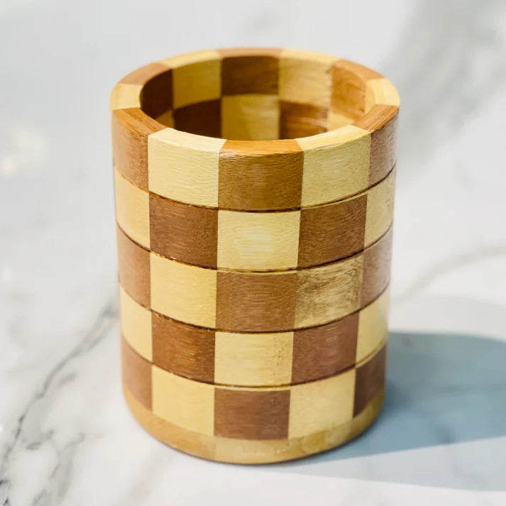 Bamboo Wooden Spoon Holder Utensil Holder (Without Utensil)