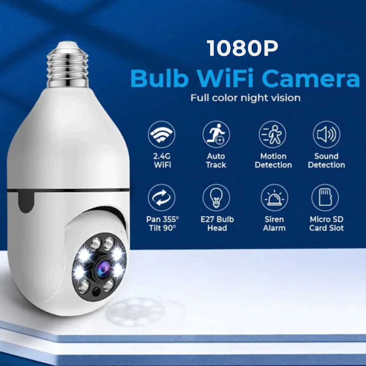 360° Wireless Wifi Panoramic Bulb Camera