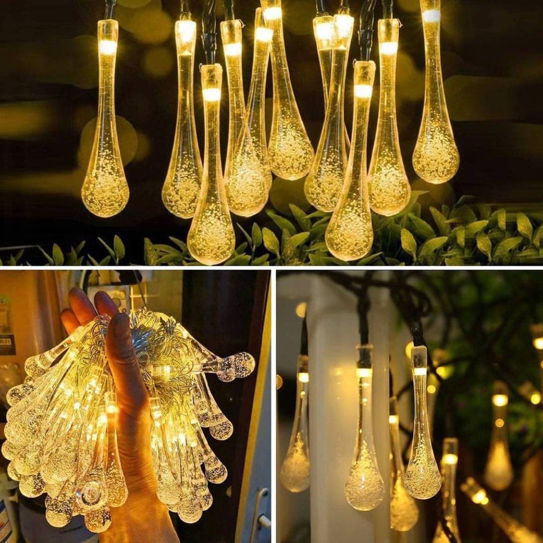 LED Water Drop Fairy String Light 20 Bulbs