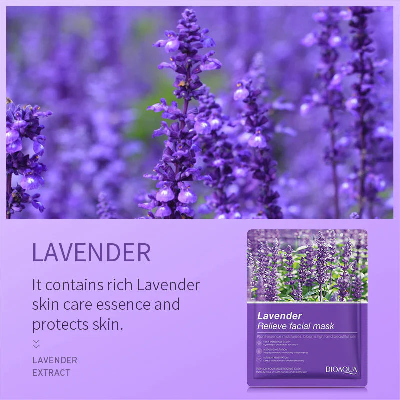 Bioaqua Lavender Relive Face Sheet Mask