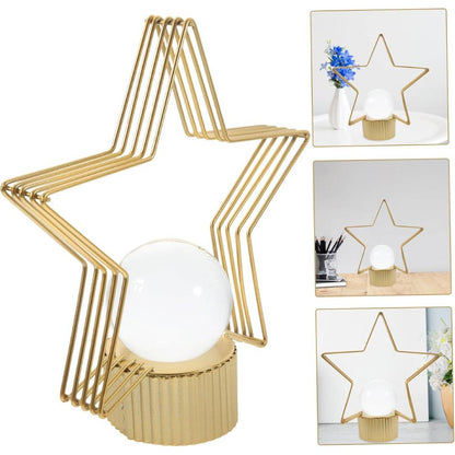 Luxury Star Shape Metal Ornament With Crystal Ball Unique Design For Table Decor