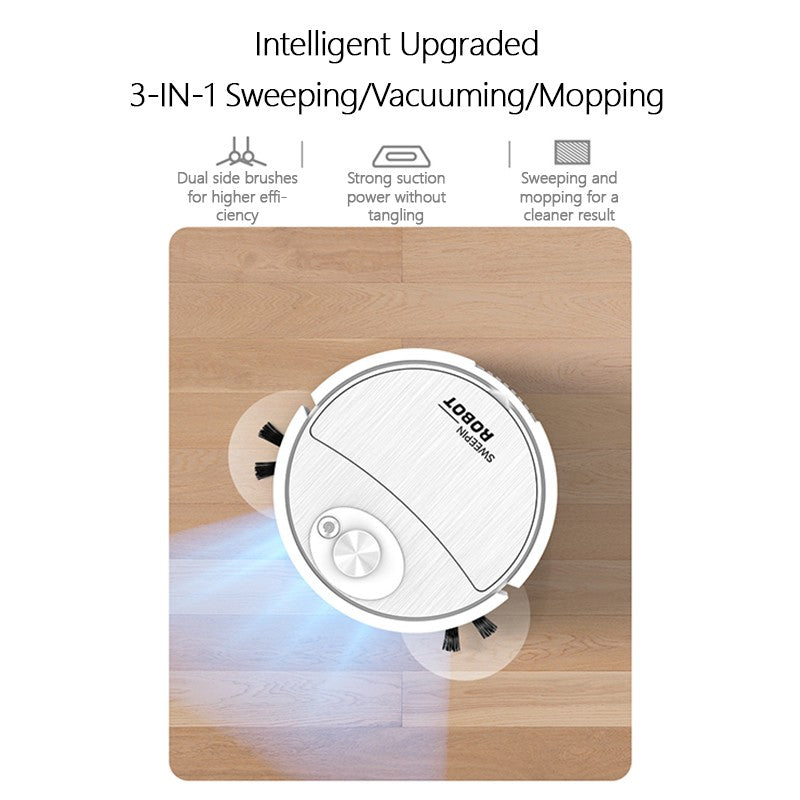 Portable Mini Rechargeable 3 In1 Quick Cleaning Robot Sweep Vacuum Cleaner