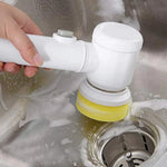 Multifunctional 5in1 Magic Brush Nylon Bathtub Electric Home Hotel Cleaning Tub Sink Shower Toilet Bath