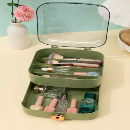 Multipurpose Makeup Cosmetic Jewelry Box Organizer With Lid And 1 Drawer