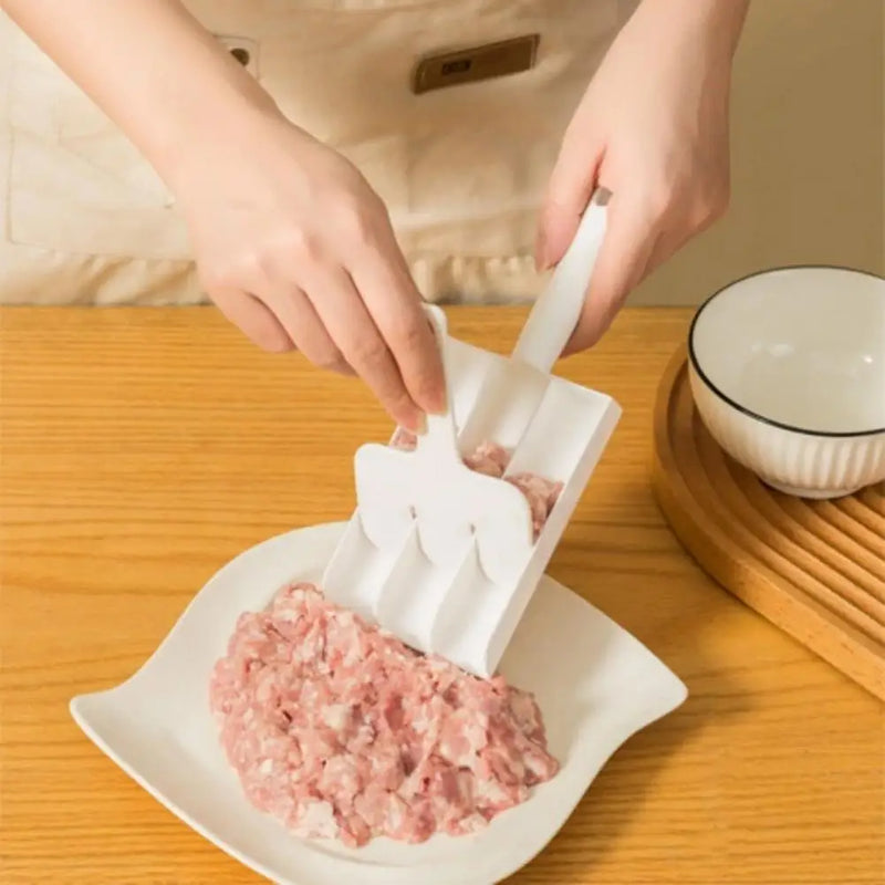 Meatball Maker With Scraper Handheld Manual 3 Slots DIY Mold