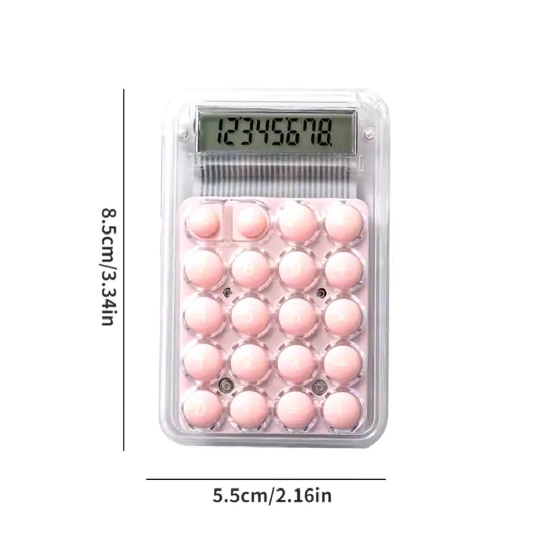 Mini Pocket LCD Display Transparent Electronic Calculator
