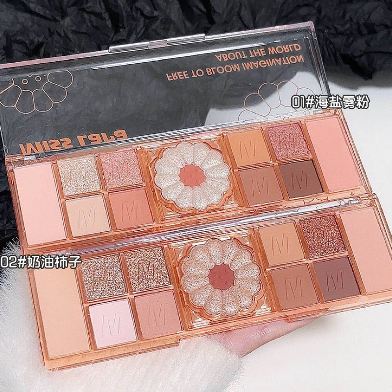 Miss Lara Cute Flower Soft Smooth Long-Lasting Eyeshadow Palette