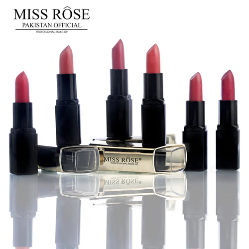 Miss Rose Gold Matte Metallic Lipstick 6Pcs Set