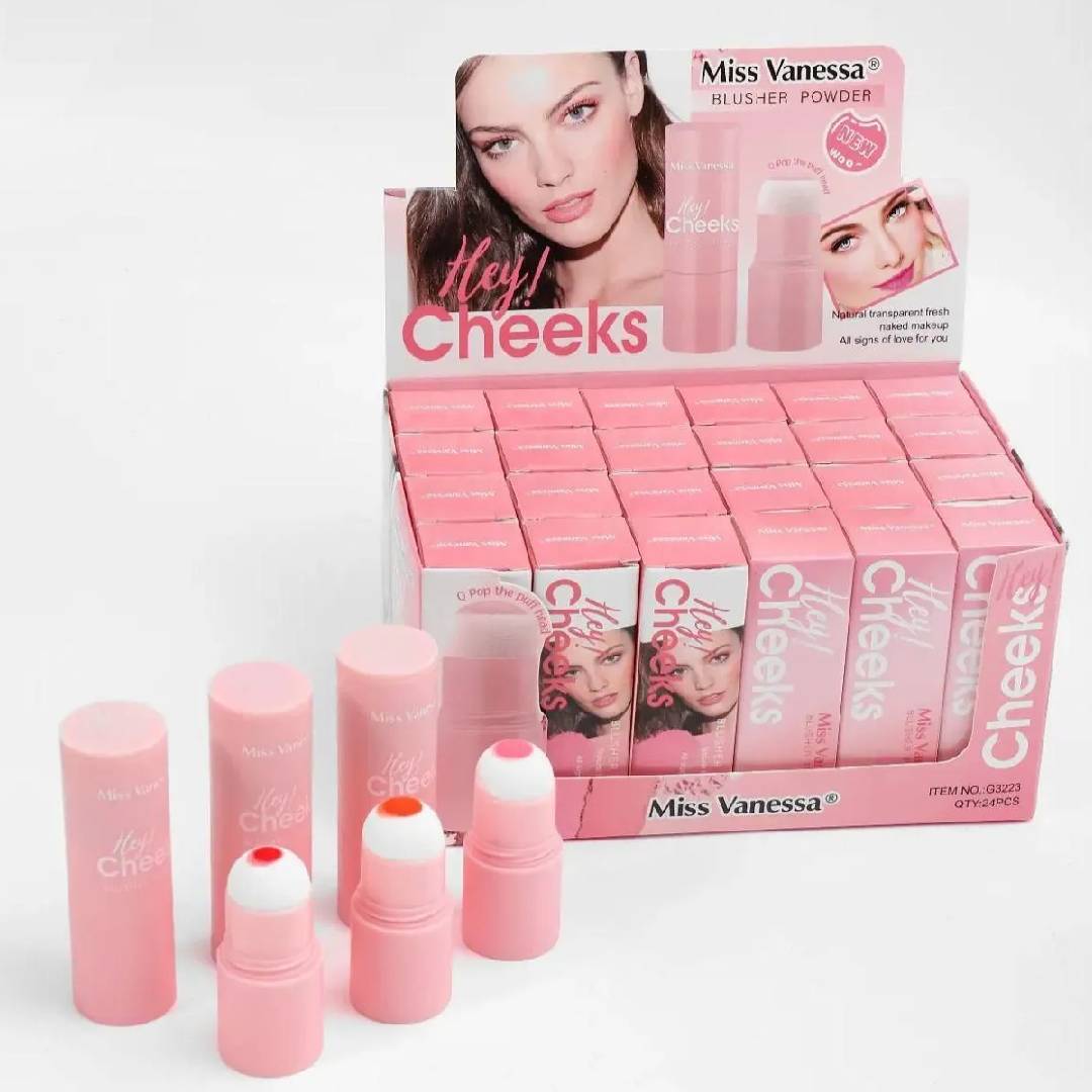 Miss Vanessa Hey Cheeks Blusher Powder Blush Stick 3 Shades Pack