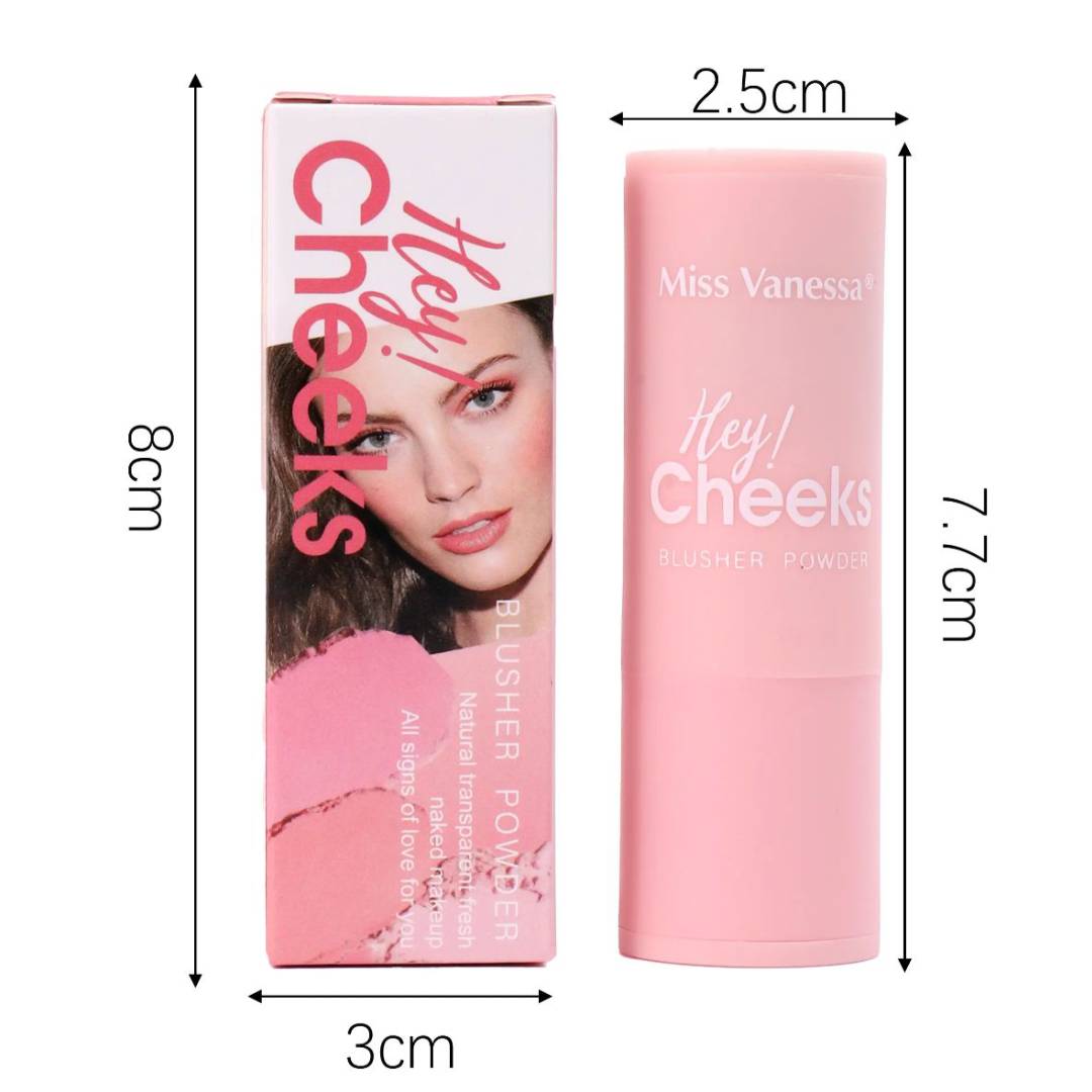 Miss Vanessa Hey Cheeks Blusher Powder Blush Stick 3 Shades Pack