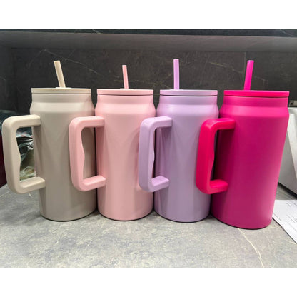 Modern Stanley Quencher Dupe Tumbler With Colored Straw And Lid