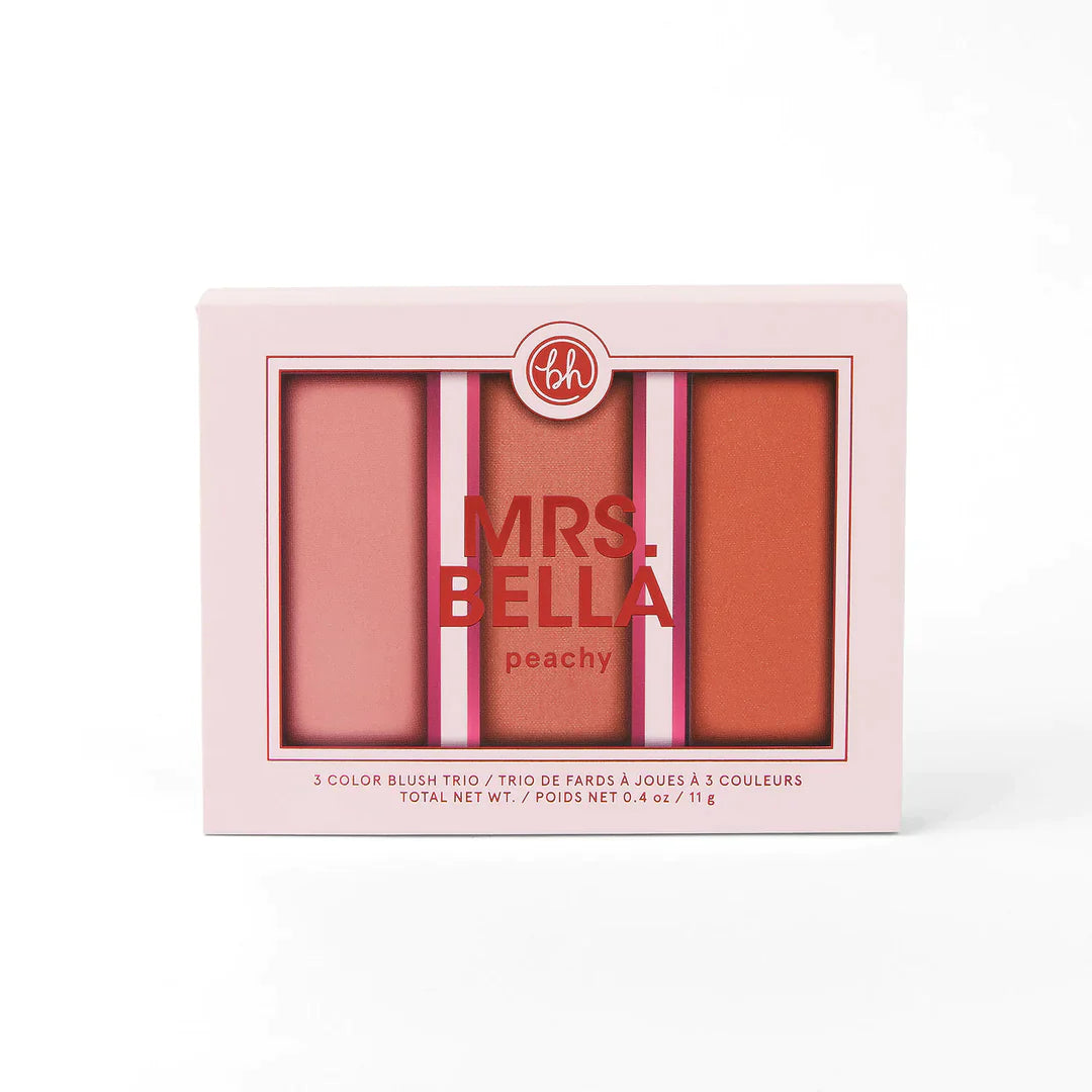 BH COSMETICS MRS.BELLA 3 COLOR BLUSH PEACHY