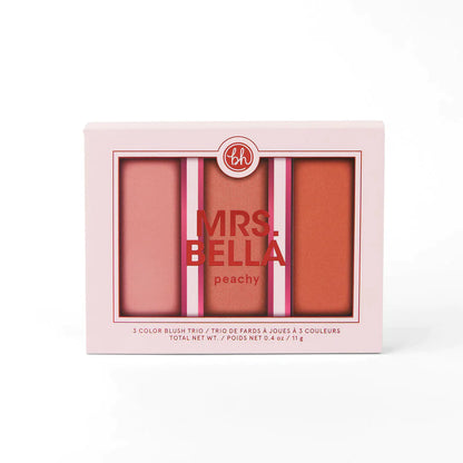 BH COSMETICS MRS.BELLA 3 COLOR BLUSH PEACHY