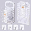 Folding Laundry Basket Wall Hanging Clothes Storage Bathroom Organizer