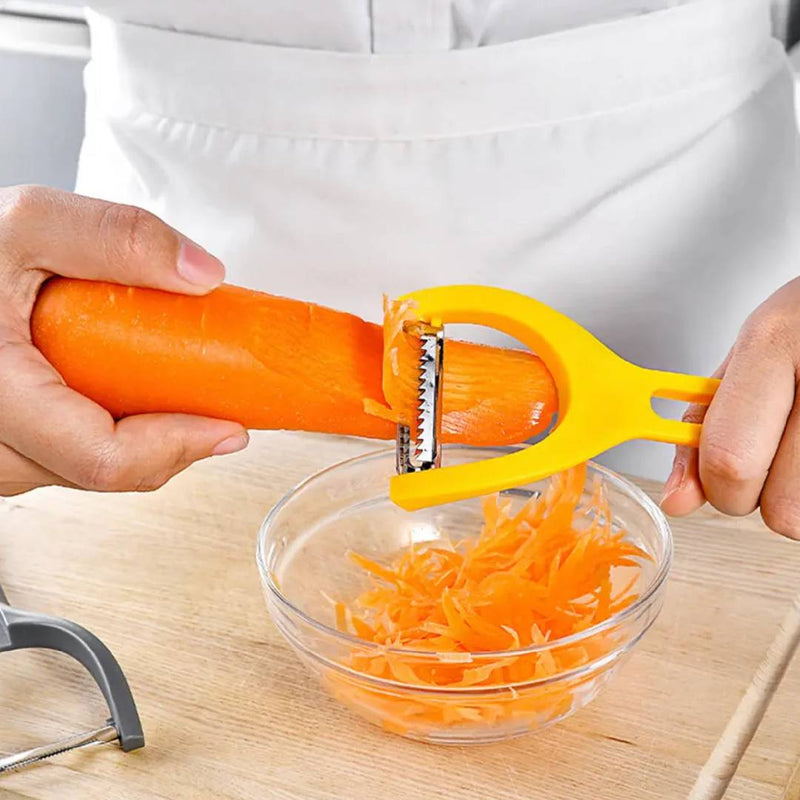 Multifunctional Stainless Steel 3in1 Kitchen Vegetable Fruit Peeler Scraper