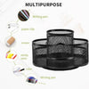 Multipurpose 360 Degree Rotating Pen Holder Desktop Organizer Mesh Desk Box Pencil Case