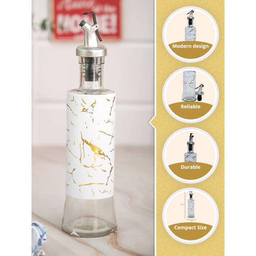 Multipurpose Marble Print Oil And Vinegar Dispenser Bottle 300ml