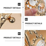 Multipurpose Round Shape Crystal And Gold Nug Pen Makeup Brush Holder