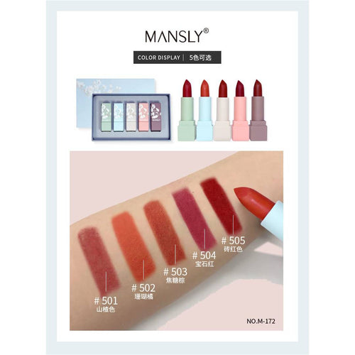 MANSLY Tender Velvet Lipsticks Set of 5