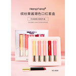 Heng Fang Pack of 5 Lipstick Soft Valvet Matte Colors