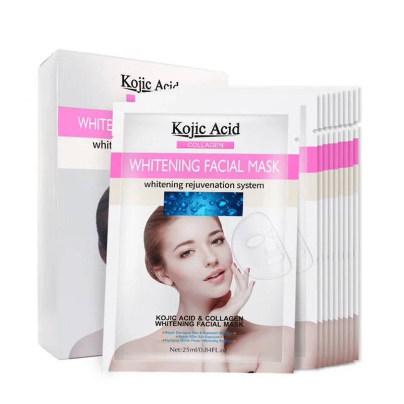 Kojic Acid Whitening Face Mask Pack of 10Pcs