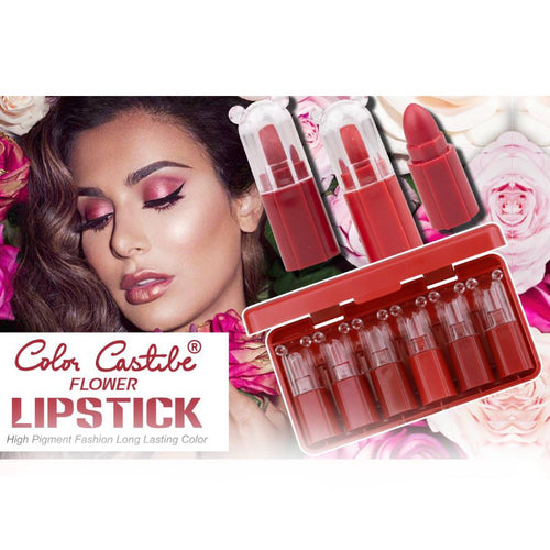 Color Castle Flower Matte Lipstick 6Pcs Pack