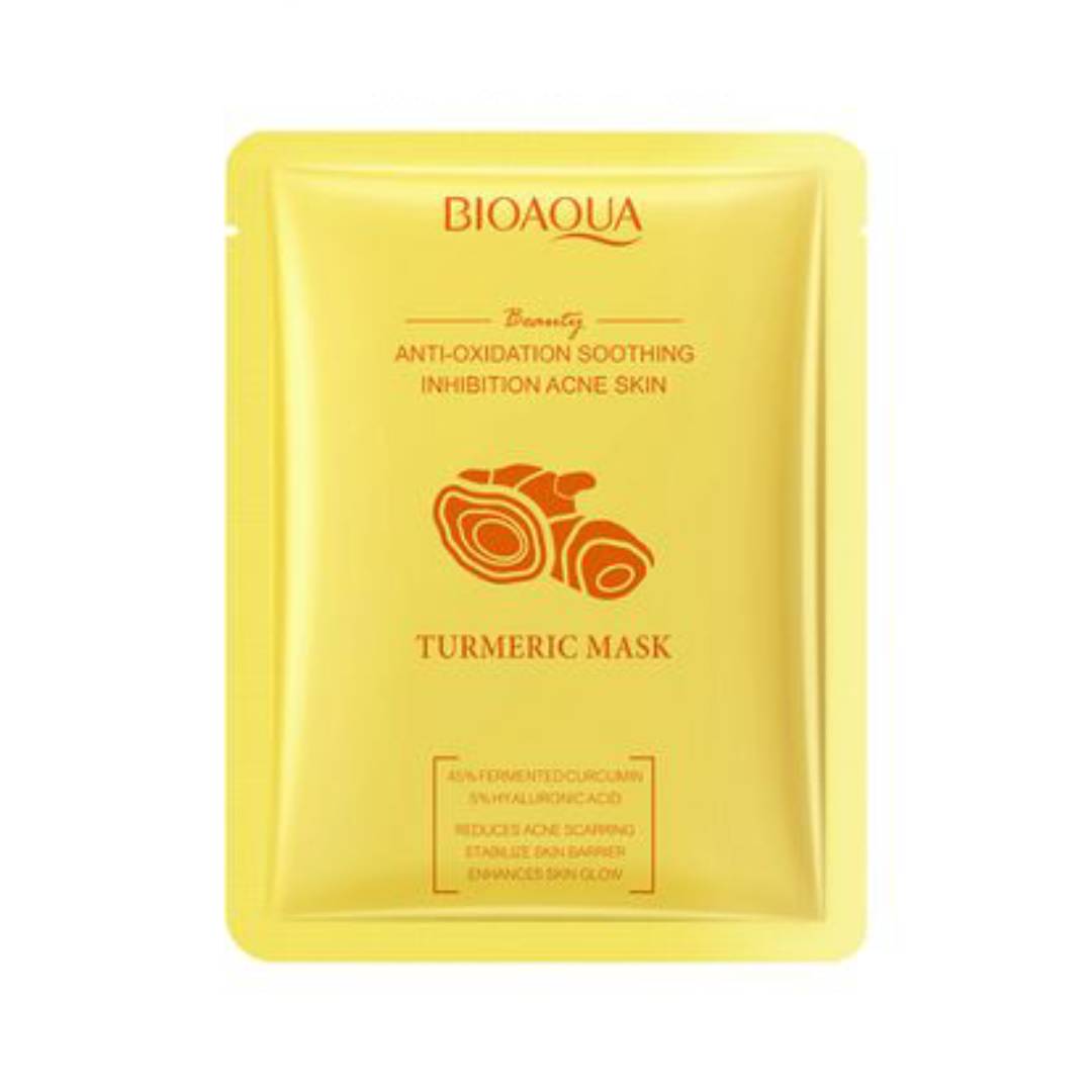 BIOAQUA Turmeric Anti-Oxidation Soothing Inhibition Acne Skin Facial Mask