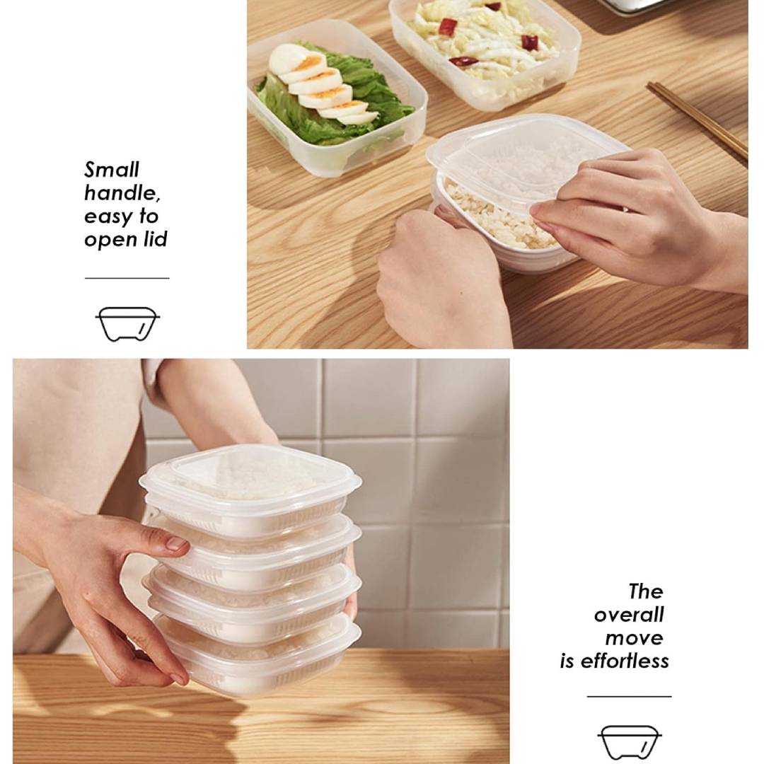 Multipurpose Portable PP Lunch Box With Removable Divider Food Storage Box