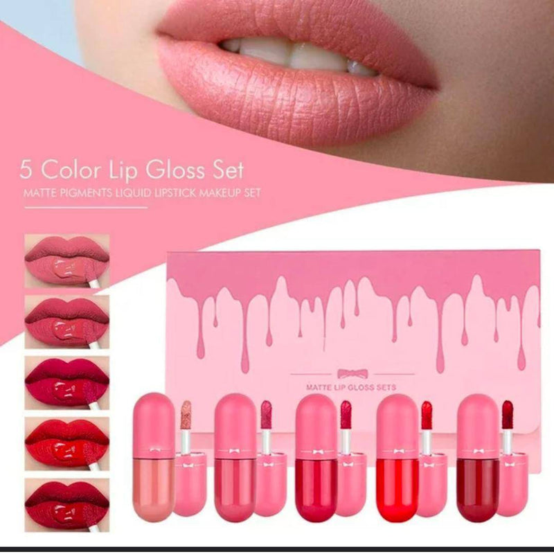 Gegemoon Mini Matte Lip Gloss 5pcs Set