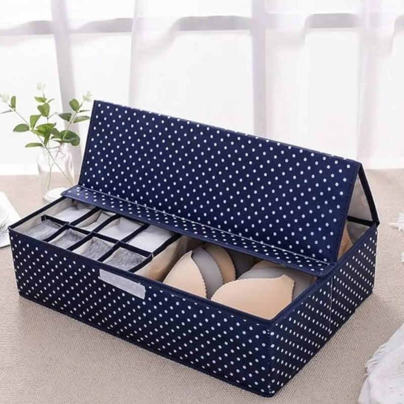 Undergarments Organizer Box With Lid Large Size 16 Small Pockets 1 Big